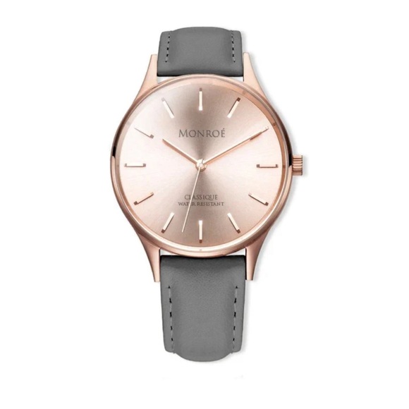 Monroé Leather Rose Gold Watch - Picture 4 of 5